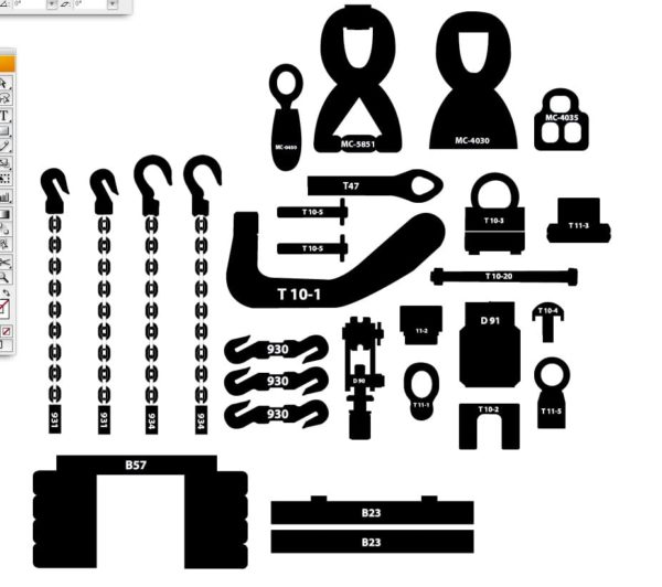 SD1 Shadow Decals for Pulling Clamps